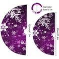 thumbnail image 3 of Christmas Tree Skirt Decorations Purple Snowflake Winter Xmas Tree Mat 48 inch for Holiday Party Supplies Rustic Ornaments Large Tree Skirt Decor, 3 of 6