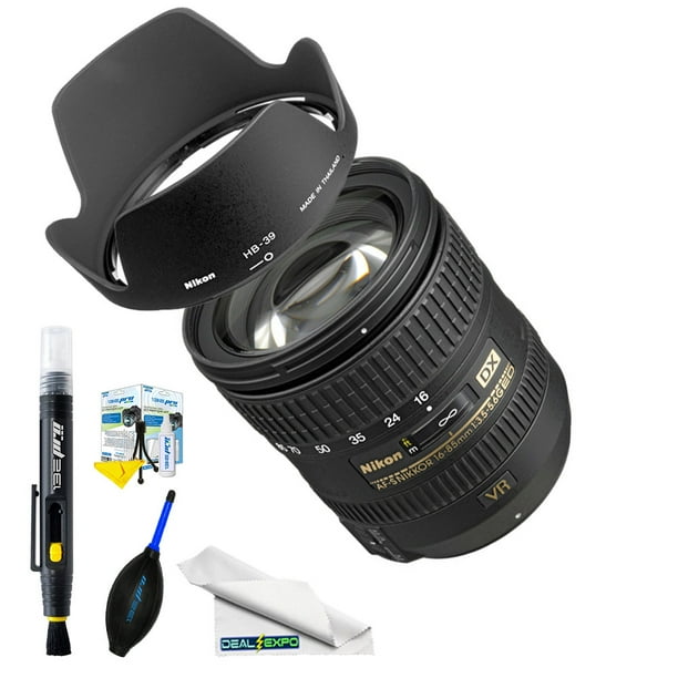 Nikon Af S Dx Nikkor 16 85mm F 3 5 5 6g Ed Vr Lens Expo Basic Kit Walmart Com Walmart Com