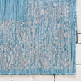 thumbnail image 5 of Unique Loom Outdoor Border Collection Area Rug - Floral Border (5' 1" x 8' Rectangle Aqua/Ivory), 5 of 7