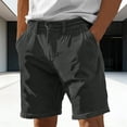thumbnail image 2 of ctdiral Mens Corduroy Shorts Casual Loose Fit Lightweight Short Pants Elastic Waist Button Zipper Lounge Shorts Summer Beach Shorts with Pockets, 2 of 6