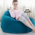 thumbnail image 2 of Fznkrag NO Filling Classic Bean Bag Chair Sofa Cover Lazy Lounger Bean Bag Storage Chair Cover for Adults and Kids, 2 of 11