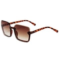thumbnail image 5 of Vintage Half Frame Square Sunglasses for Women Men, Oversized Big Frame Sun Glasses, UV Protection Fashion Shades for Driving, Outdoor, Travel, Lightweight Eyewear Lunettes de Soleil, Black, 5 of 7