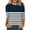 Navy, variant on Eiyaclvo Womens 3/4 Sleeve Tops Fall 2025 Trendy Crew Neck Striped Tee Shirts Casual Comfy Pullover Blouses Office Work Tops