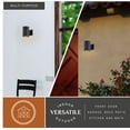 thumbnail image 5 of Chiasso Aluminum Cylinder 1 Light Dusk to Dawn Black Outdoor Wall Lantern Dark Sky Compliant, 5 of 13