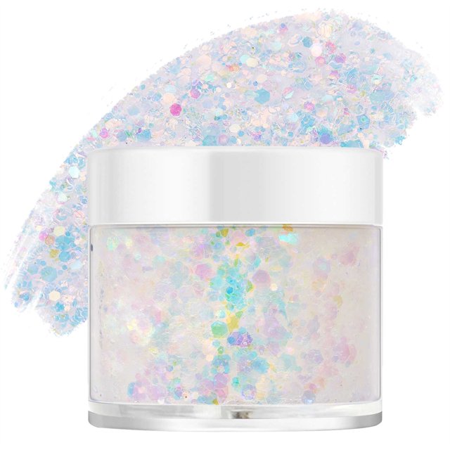Glitter Gel For Body Face Hair And Lip Color Changing Glitter Gel Under Light,Blue Makeup Eye Shadow