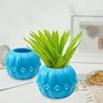 thumbnail image 5 of HBBKVI Originality Plastic Flower Pot Imitation Pumpkin Shape Decoration Vase Festive Dress Material Two Halves Splicing Halloween Decor, 5 of 6