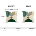 thumbnail image 2 of Boho Pillow Covers 18x18 Set of 2, Bohemian Mid Century Style Green Gold Throw Pillow Covers Linen Farmhouse Vintage Abstract Art Boho Decor Cushion Case Boho Home decor For Couch Sofa Outdoor, 2 of 6