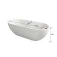 thumbnail image 6 of Gina 69" Solid Surface Freestanding Soaking Bathtub - Matte White, 6 of 6