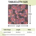thumbnail image 2 of Dachshund Dog and Flower Floral Square Fitted Tablecloth with Elastic Edge,Square Table Cover,Washable Elastic Table Cover for Home Kitchen Party Decor 34"x34", 2 of 6