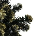 thumbnail image 5 of Northlight 7.5' Prelit Artificial Christmas Tree LED Black Crystal Pine with Gold Glitter - Clear, 5 of 6