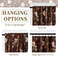 thumbnail image 6 of StangH Floral Velvet Curtains 96 inches Long, Retro Victorian  Blossom Painting Design Room Darkening for Living Dining Room, Brown, W52 x L96, 2 Panels, 6 of 8
