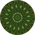 thumbnail image 1 of Ahgly Company Indoor Round Patterned Green Snake Green Area Rugs, 7' Round, 1 of 6