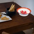thumbnail image 4 of Vintage Enamel Bowl Set Flower Pattern Food Container for Home, 4 of 8