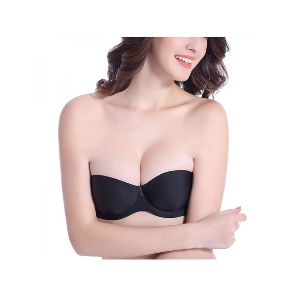 clear strap push up bra