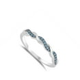 thumbnail image 4 of CHOOSE YOUR COLOR Simulated Turquoise Woven Twisted Thumb Ring .925 Sterling Silver Band Blue CZ Female Size 10, 4 of 4