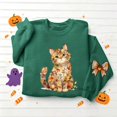 thumbnail image 5 of MYAOYI Womens Floral Cat Graphic Crewneck Sweatshirt Pullover, 5 of 5