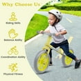 thumbnail image 6 of Spaco 12 Inch Balance Bike with Adjustable Seat and Rotatable Handlebar, Kids Bike, Green, 6 of 10
