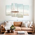 thumbnail image 2 of Elephant Stock Sailing Journey Wall Art - Horizontal Multi Panel Canvas - Living Room Wall Decor - Transportation Multi Panel - Beige And Blue Decor By Jane Slivka - 68" x 42", 2 of 8