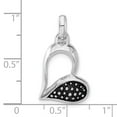 thumbnail image 4 of Sterling Silver Polished & Antiqued Open Heart Pendant QP2410, 4 of 4