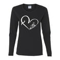thumbnail image 2 of Wild Bobby Heart Made Of Faith Inspirational/Christian Women Graphic Long Sleeve Tee, Black, Small, 2 of 5