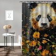 thumbnail image 2 of Awypu Panda Art Watercolor Durable and Washable Shower Curtain Multiple Sizes White, 2 of 7