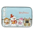 thumbnail image 2 of Merry Christmas Carolers French Bulldog Brindle Dish Drying Mat, 2 of 6