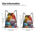 thumbnail image 5 of Yiaed Easter Eggs Print Drawstring Bags Drawstring Backpack Bulk String Back Pack Gym Sport Bag-Medium, 5 of 5