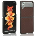 thumbnail image 2 of Allytech Filp Case Compatible with Samsung Galaxy Z Flip 3,Luxury PU Leather+Soft TPU With Shockproof Case for Samsung Galaxy Z Flip 4 6.7 inch,Brown, 2 of 6