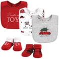 thumbnail image 1 of Set de Babero y Calcetas Hudson Baby de Algodón para Bebé, Navidad, Talla Única, 1 of 5