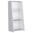 thumbnail image 2 of 47" Modern Ladder Bookcase with 3 Shelves, White Storage Organizer for Living Room & Office, 2 of 8