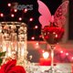 thumbnail image 2 of 50 Piezas Tarjetas de Lugar con Nombre de Mariposa Tarjetas de Vidrio Ahuecadas Tarjetas de Asientos de Moda Marcadores de Bebidas de 10 cm x 7 cm par Rojo, 2 of 8
