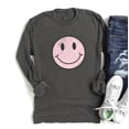 thumbnail image 4 of SMILEY HAPPY FACE Graphic Long Sleeve T-Shirt, 4 of 6