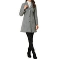 thumbnail image 2 of INSPIRE CHIC Women's Coats Single Breasted Long Outerwear Winter Trench Coat XS Light Grey, 2 of 6