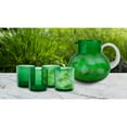 thumbnail image 4 of Artland Iris 90oz Handcrafted Pitcher & 14oz Double Old Fashion Glasses (Set of 4) - Lead-Free Bubble Drinkware for Elegant Dining & Serving - Ideal for Water, Cocktails, Juice, Gatherings (Green), 4 of 5