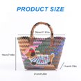 thumbnail image 5 of ROZYARD Unique Dachshund Themed Beach Bag with Practical Multicolor Weaving Handbag, 5 of 21