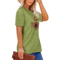 thumbnail image 3 of Anbech Blessed Mom Plus Size T-Shirts for Women Mother's Day Graphic Leopard Mom Print Oversize Short Sleeves T-Shirt with Round Neck, 3 of 4