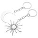thumbnail image 5 of 2 llaveros de aleación con forma de sol, luna y estrella, para bolso, mochila, coche, joyería de plata, 5 of 8