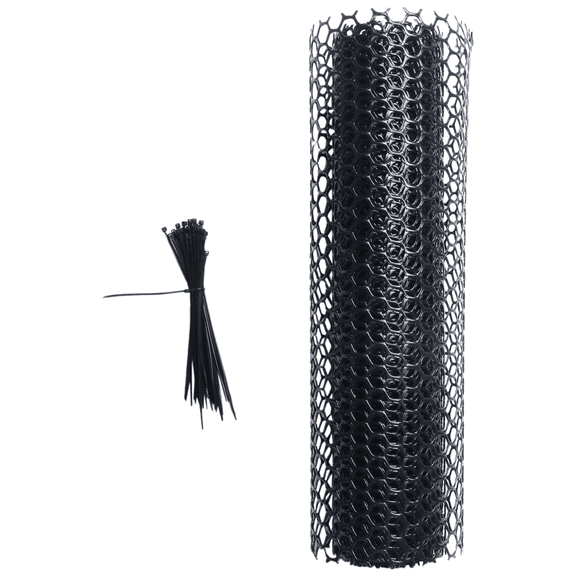 New Arrivals Reusable Plastic Chicken Wire Fence Mesh(Black)