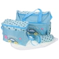 thumbnail image 1 of 4 in 1 Multi functional Car Pattern Large Capacity Baby Diaper Changing Pad Travel Mommy Bag Tote Set (Sky Blue), 1 of 8