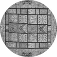 thumbnail image 1 of Ahgly Company Indoor Round Abstract Gray Modern Area Rugs, 6' Round, 1 of 4