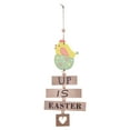 thumbnail image 7 of JeashCHAT Happy Easter Bunny Door-Sign Wreath Decorations - Wooden Easter Spring Welcome Sign Hanging Chick Wreath Front Door Home Wall Window Outdoor Indoor Porch Decor, 7 of 7