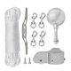 thumbnail image 1 of Flag Pole Ball Topper & Hardware Parts Repair Kits,Silver, 1 of 5