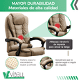 thumbnail image 2 of VBELL Silla Ergonómica Oficina Caqui Cuero Sintético Masaje USB Reposapiés Reclinable, 2 of 6