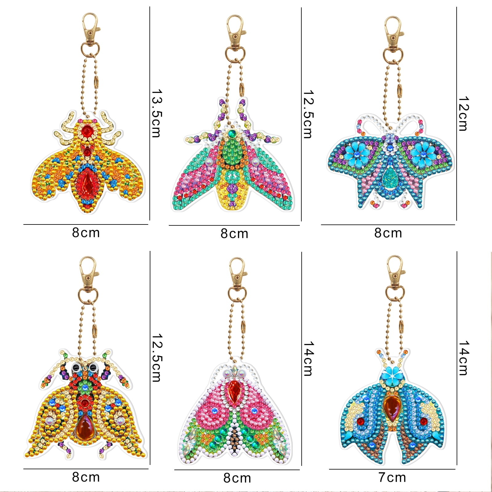 YALKIN Diamond Painting Keychain, 5D DIY Diamond Painting Kits for Kids  Adult, Special Shaped Full Drill Double-Side Diamond Key Ring Set Diamond  Pendant Kits for Backpack Shoulder Bag Accessories 