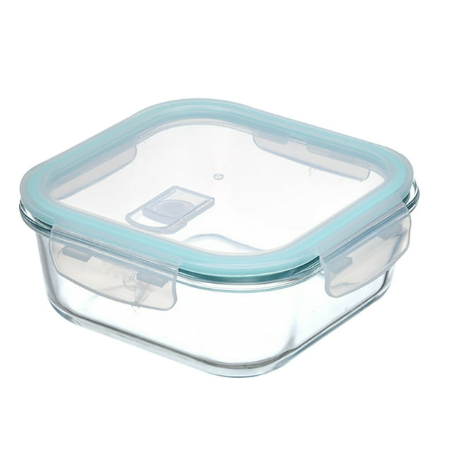 Shisuyan Bol Carré en Verre à une Seule Couche avec Couvercle Micro-Ondable Boîte de Rangement Résistante à la Chaleur