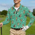 thumbnail image 5 of Aplkyhs Tennis T-Shirts Long Sleeve Sport Shirts Funny Deer Golf Machine Washable for Golf Tennis Hiking Running Gym, 5 of 7