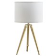 thumbnail image 1 of Lámpara de mesa Benzara Kera con trípode de latón con pantalla blanca 99 cm, 1 of 5