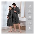 thumbnail image 4 of Bata de Baño Suave, Absorbente y de Secado Rápido, Unisex Real Textil (Gris Oxford, Unitalla), 4 of 6