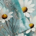 thumbnail image 5 of Blue Daisy Floral Shower Curtain, Farm Rustic Farmhouse and Butterfly on Country Wooden Shower Curtain, Blue Daisy Floral Shower Curtain with Hooks, 72X78Inches(Blue1), 5 of 5