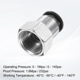 thumbnail image 3 of Uxcell Push to Connect Fittings 1/2" Tube OD x 1/2" NPT Thread Female Straight Pneumatic Tube Fittings PCF1/2-N04 Quick Connect Air Line Fittings Air Hose Fittings, Black, 3 of 7